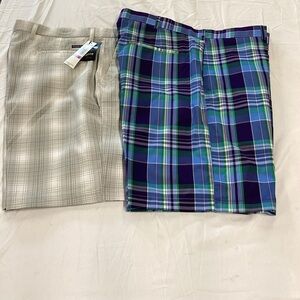 Lot of 2 Plaid Men's Shorts UV protection. 38